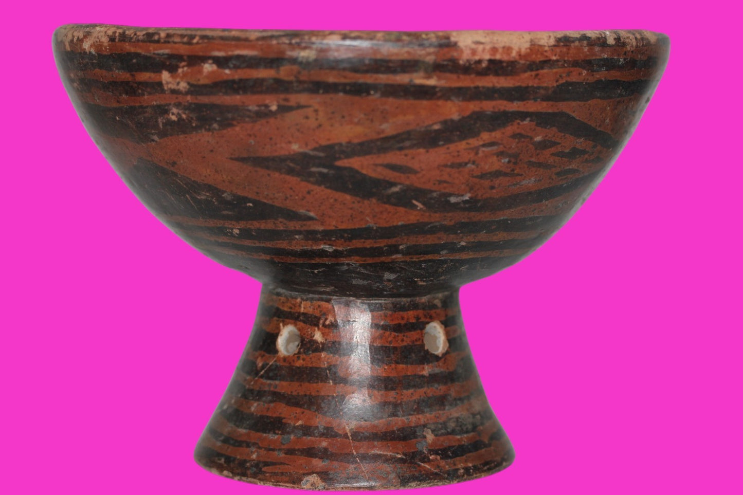 Authentic Pre Columbian Artifact Pedestal Bowl Narino Columbia 1000 AD COA J50