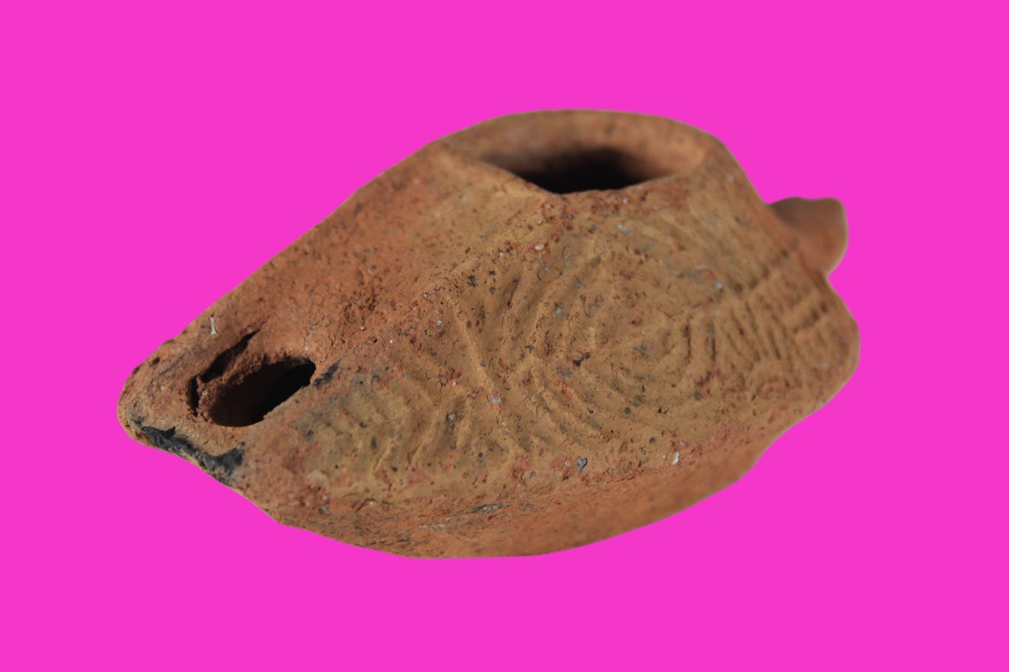 Oil Lamp Holy Land Ancient Artifact Jesus Christ Home Israel 300-600 AD COA 130