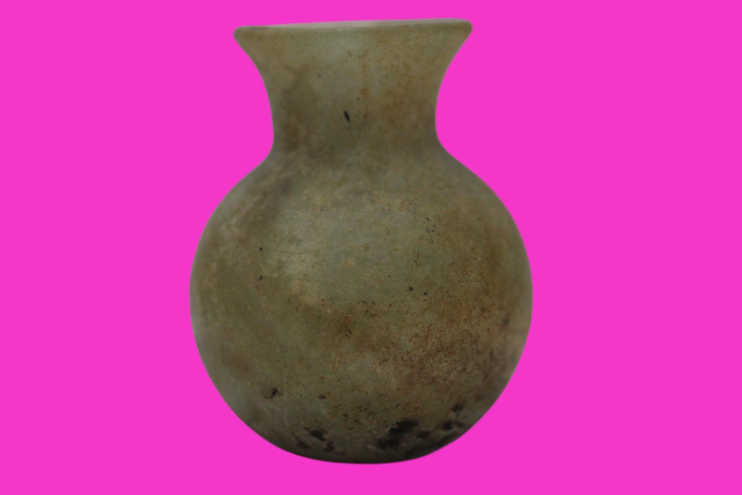 Holy Land Artifact Authentic Ancient Glass Bottle 100-300 AD Roman Era COA J17