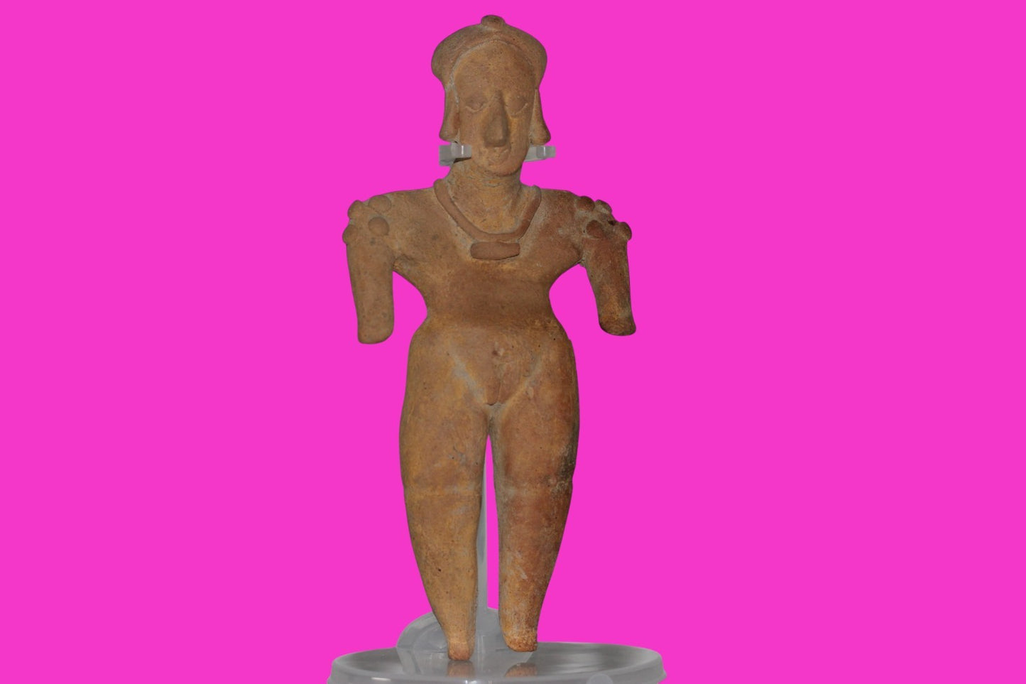 Pre Columbian Artifact 7in Female Shaman Tomb Figure Colima Mexico 100BC COA 251