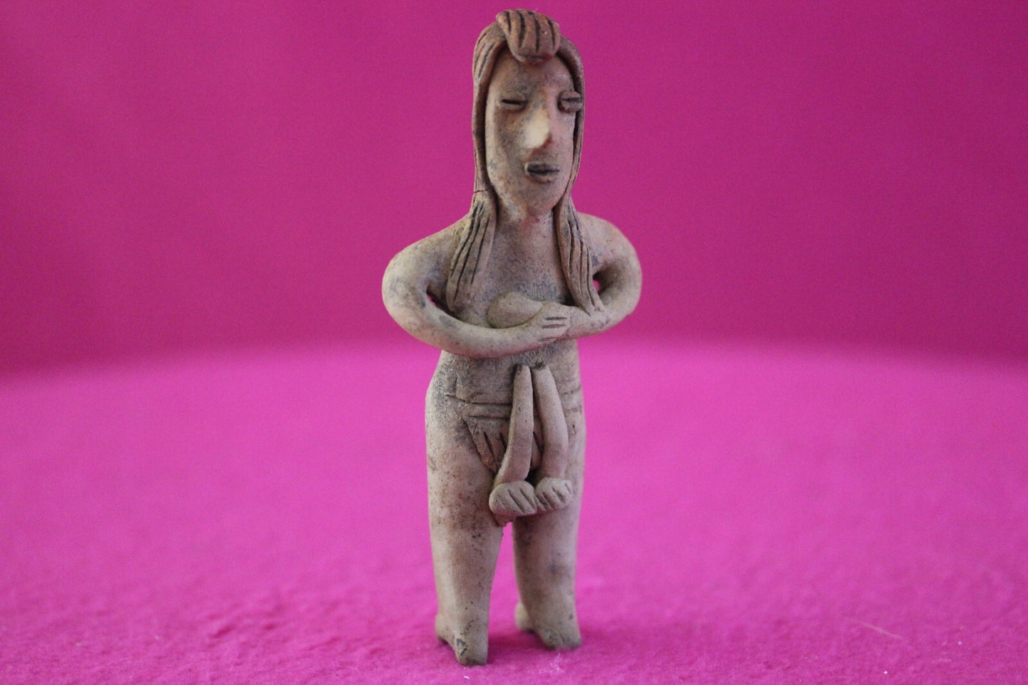 Authentic Pre Columbian Artifact Tomb Figure Colima Mexico 100 BC-250 AD COA 178