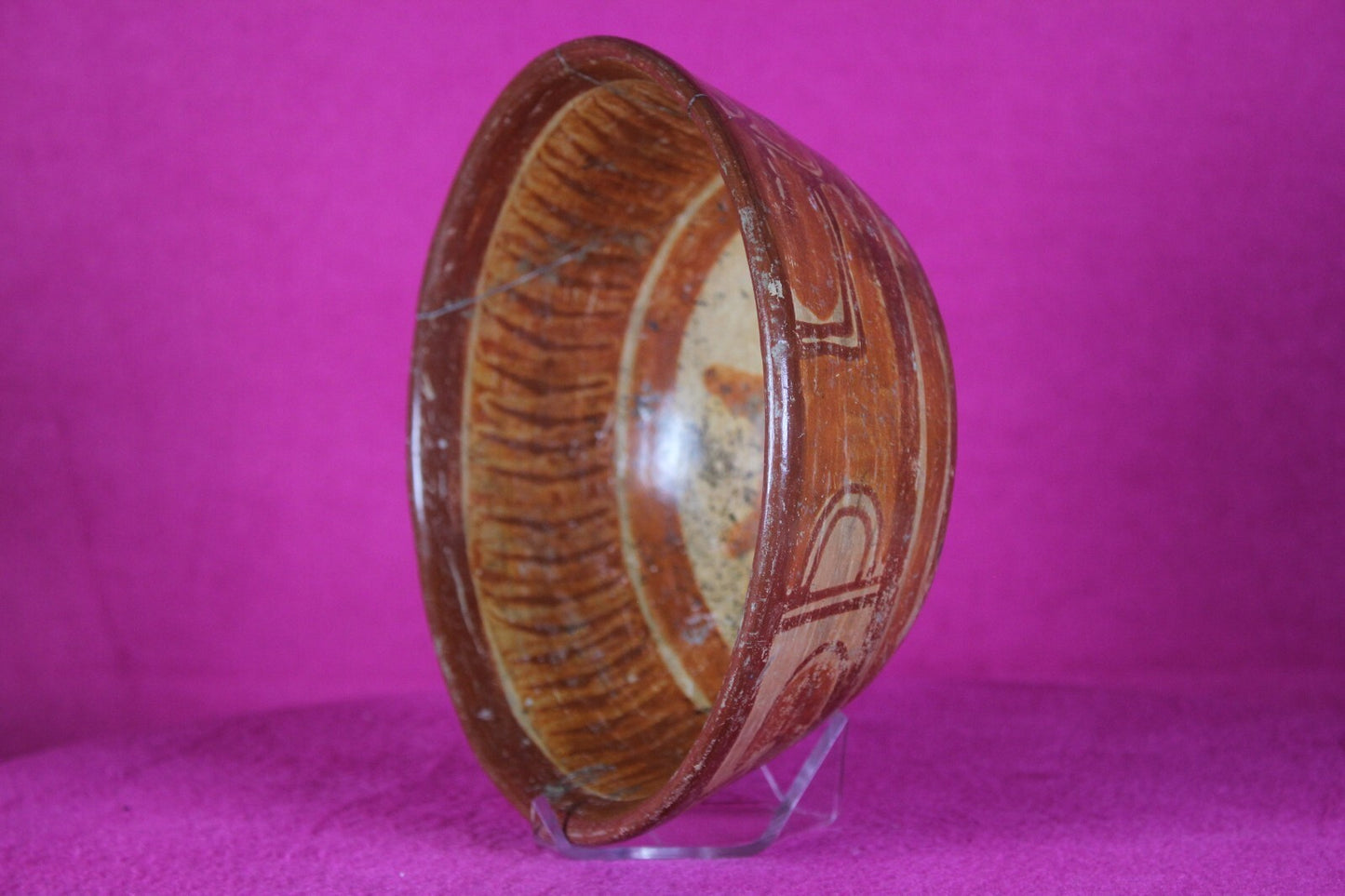 Authentic Pre Columbian Artifact Mayan Decorated Bowl 250-900 AD Yucatan T12