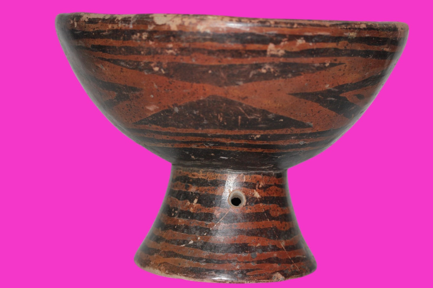 Authentic Pre Columbian Artifact Pedestal Bowl Narino Columbia 1000 AD COA J50