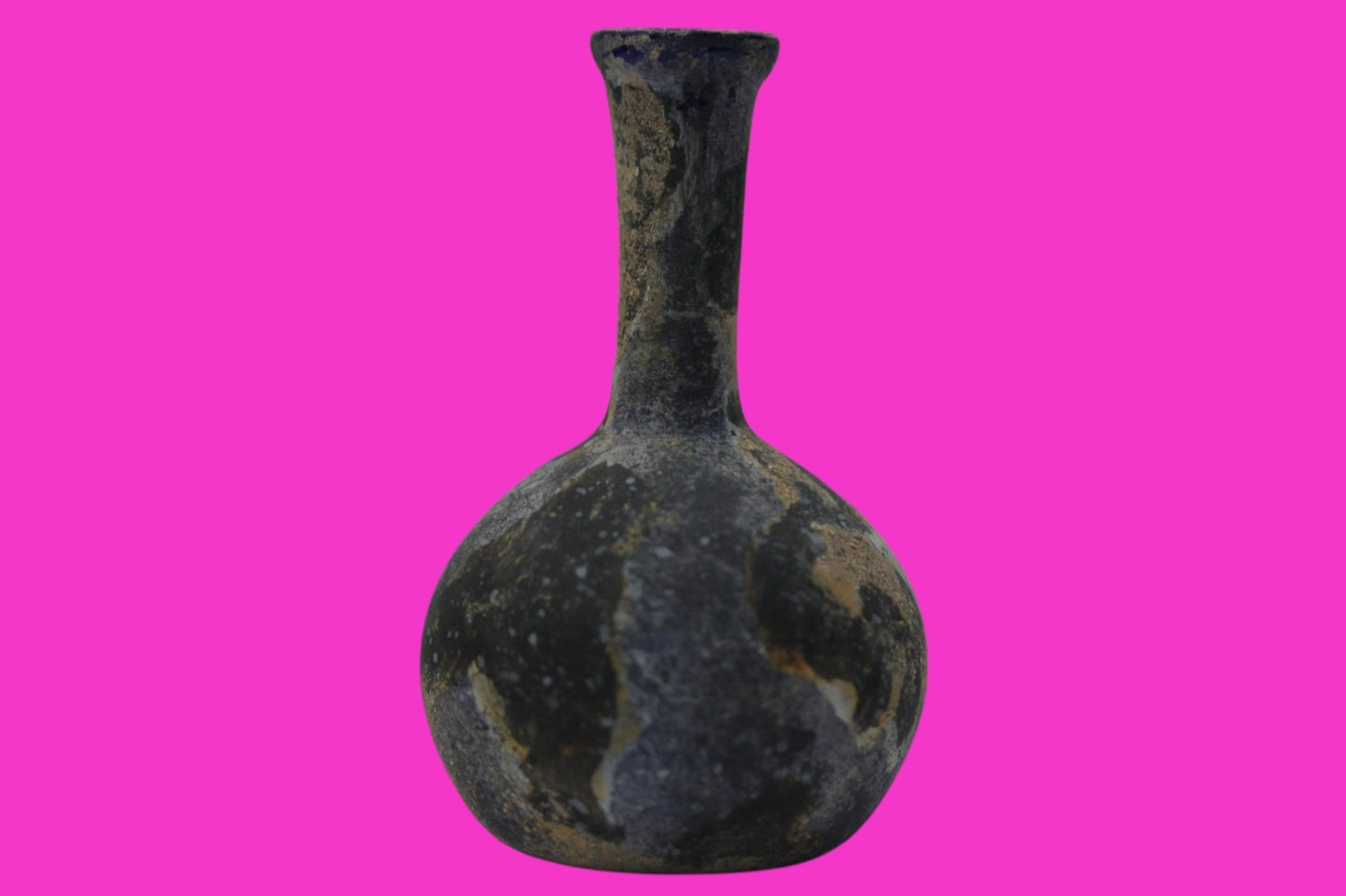 Authentic Ancient Holy Land Artifact Glass Bottle 100-300 AD Roman Era COA J21