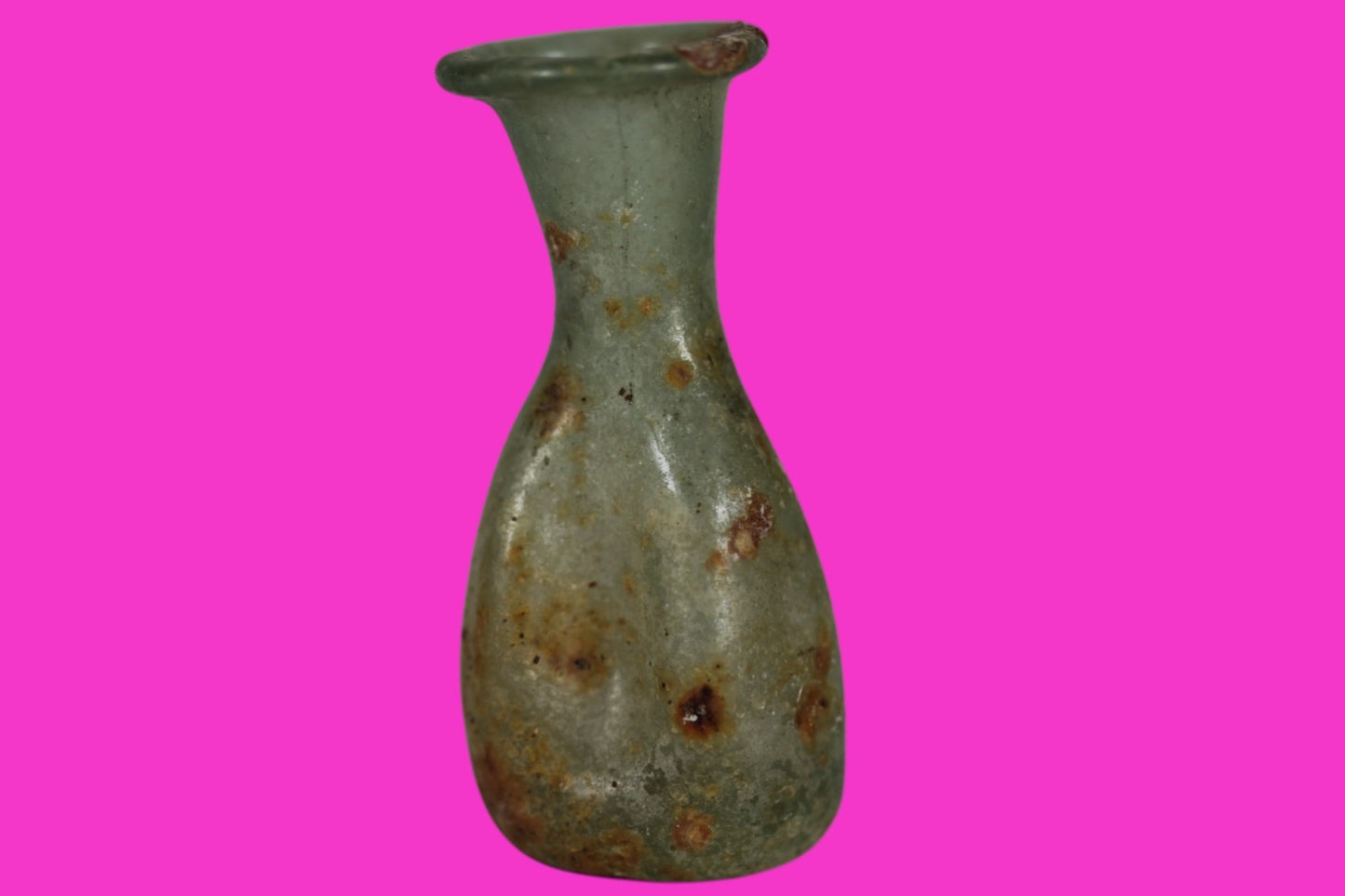 Authentic Ancient Holy Land Artifact Glass Bottle 100-300 AD Roman Era COA J10