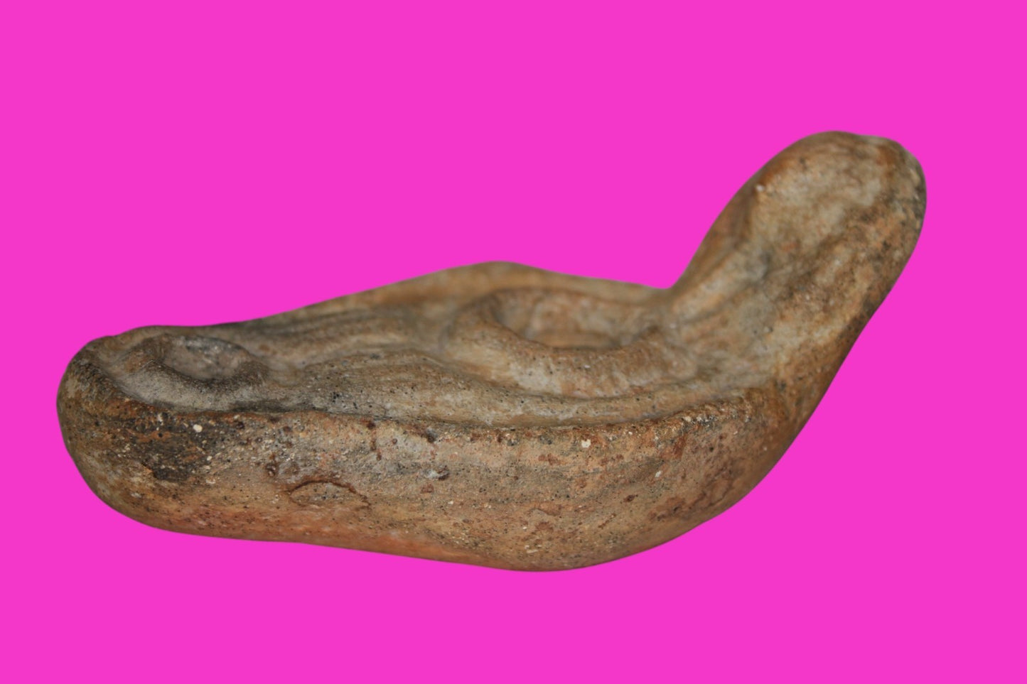 Oil Lamp Holy Land Ancient Artifact Jesus Christ Home Israel 100-400 AD COA J122