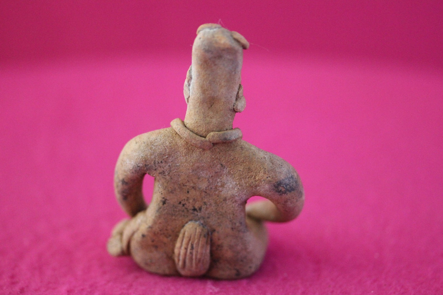Authentic Pre Columbian Artifact Male Seated Tomb Figure Colima Mexico COA 191
