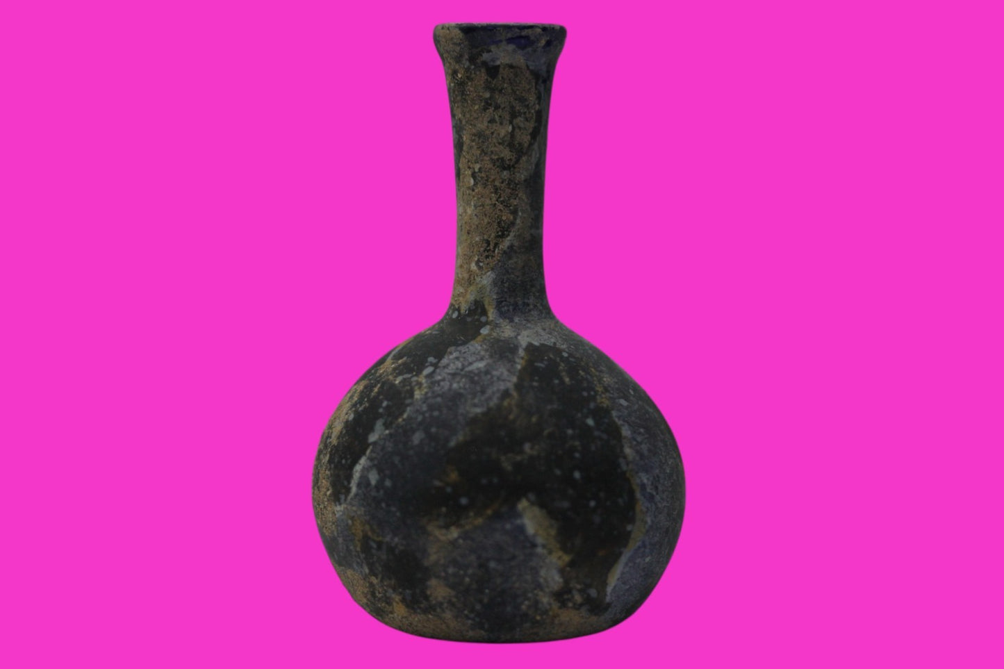 Authentic Ancient Holy Land Artifact Glass Bottle 100-300 AD Roman Era COA J21