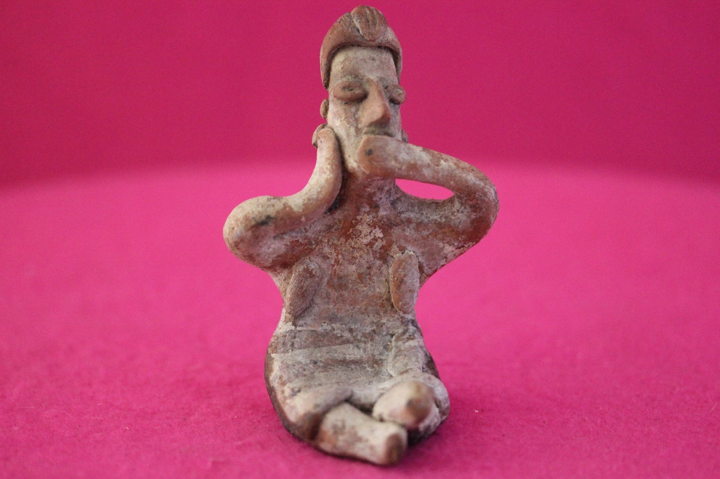 Authentic Pre Columbian Artifact Sleepy Grandma Tomb Figure Colima Mexico COA179