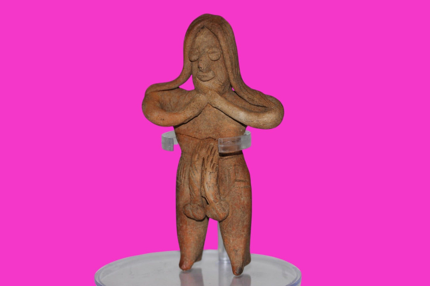 Authentic Pre Columbian Artifact Pretty Lady Tomb Figure Colima Mexico COA 13