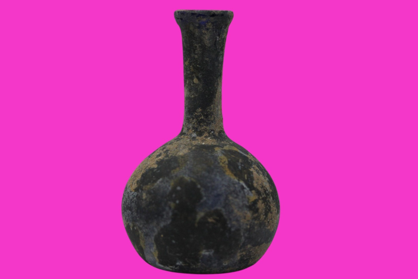 Authentic Ancient Holy Land Artifact Glass Bottle 100-300 AD Roman Era COA J21