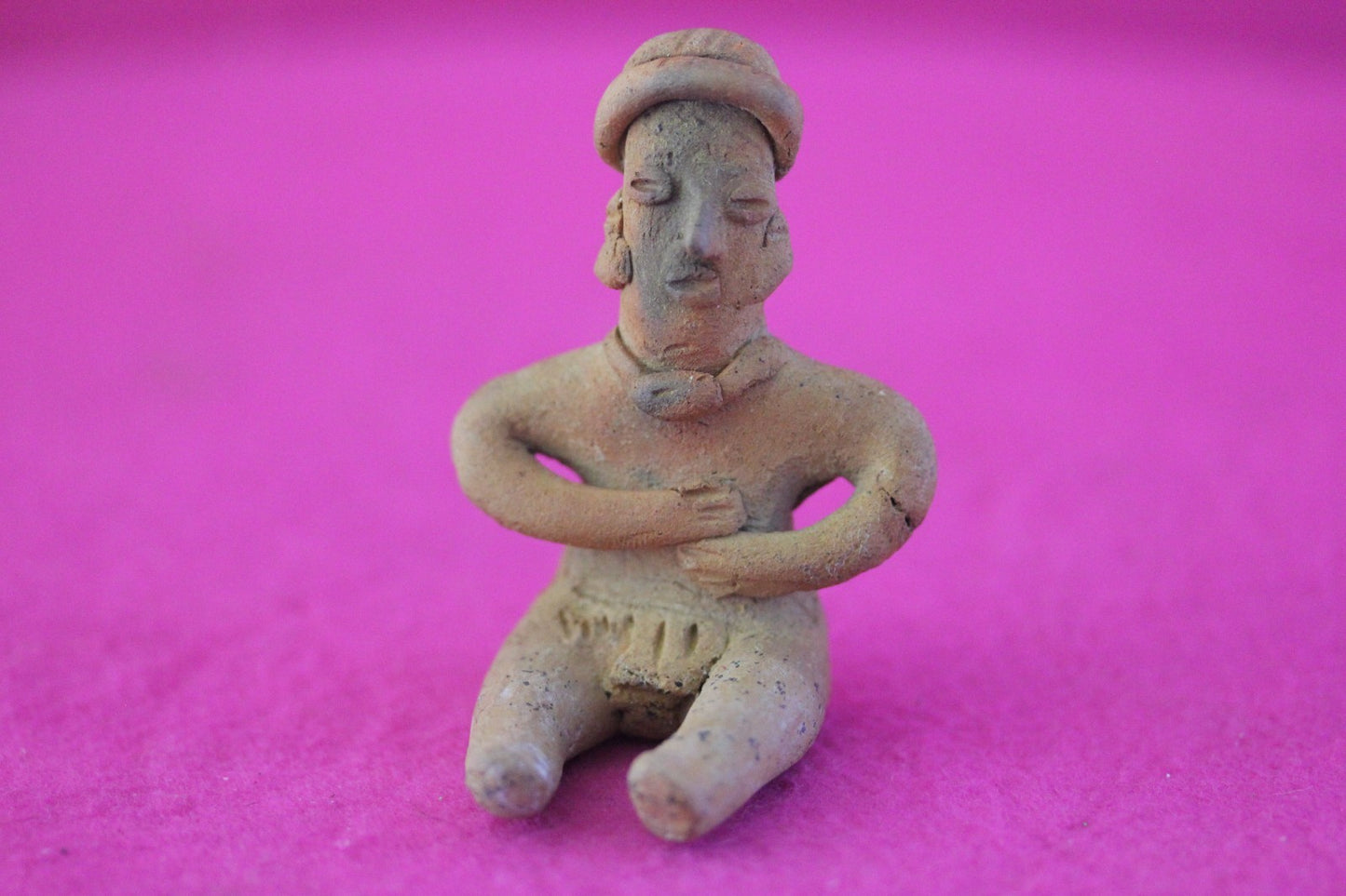 Authentic Pre Columbian Artifact Rare Seated Tomb Figure Colima Mexico COA 189
