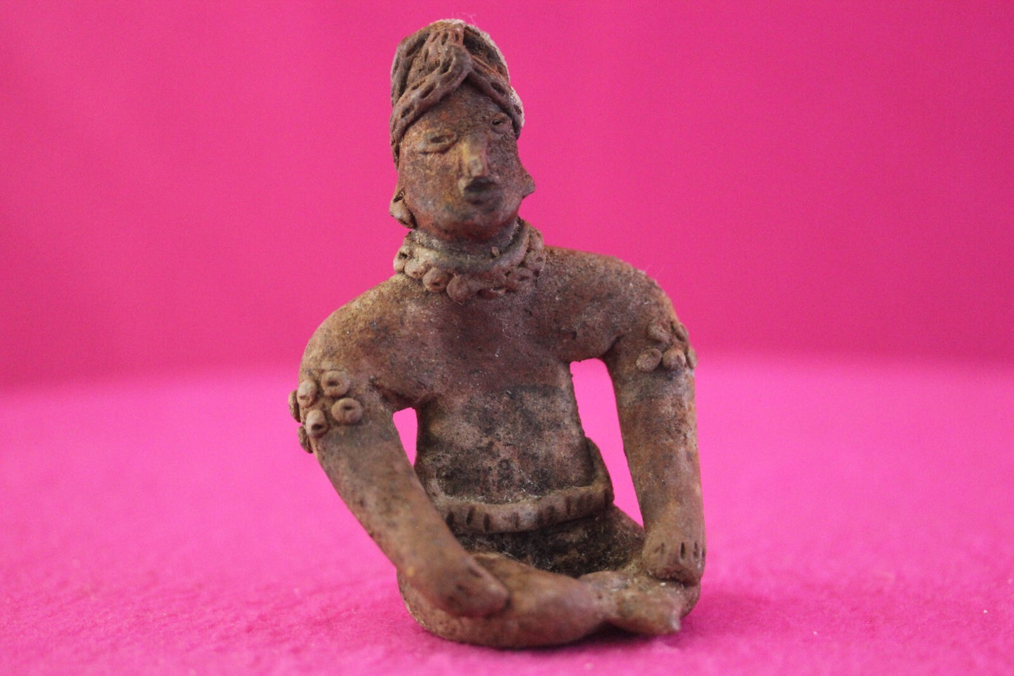Authentic Pre Columbian Artifact Rare Seated Tomb Figure Colima Mexico COA 179