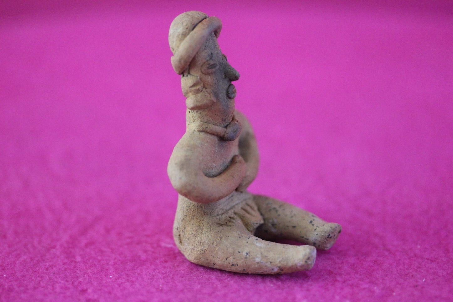 Authentic Pre Columbian Artifact Rare Seated Tomb Figure Colima Mexico COA 189