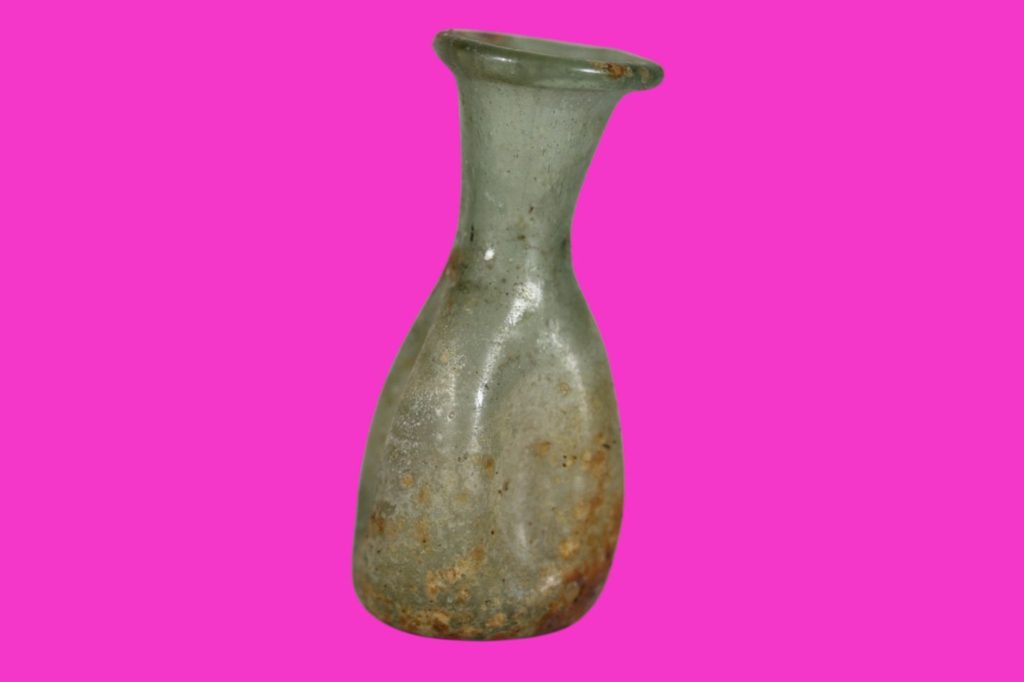 Authentic Ancient Holy Land Artifact Glass Bottle 100-300 AD Roman Era COA J10