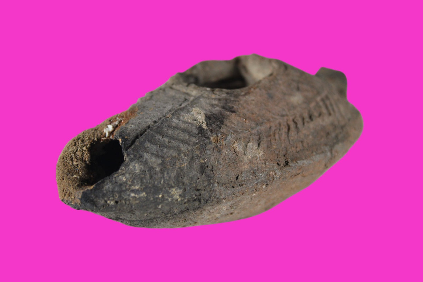 Oil Lamp Holy Land Ancient Artifact Jesus Christ Home Israel 300-600 AD COA 138