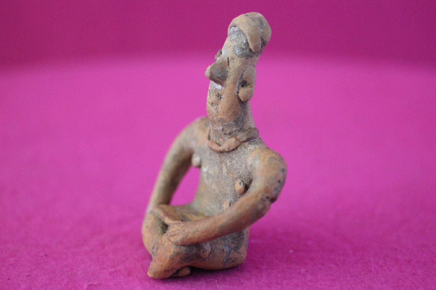 Authentic Pre Columbian Artifact Female Seated Tomb Figure Colima Mexico COA 190