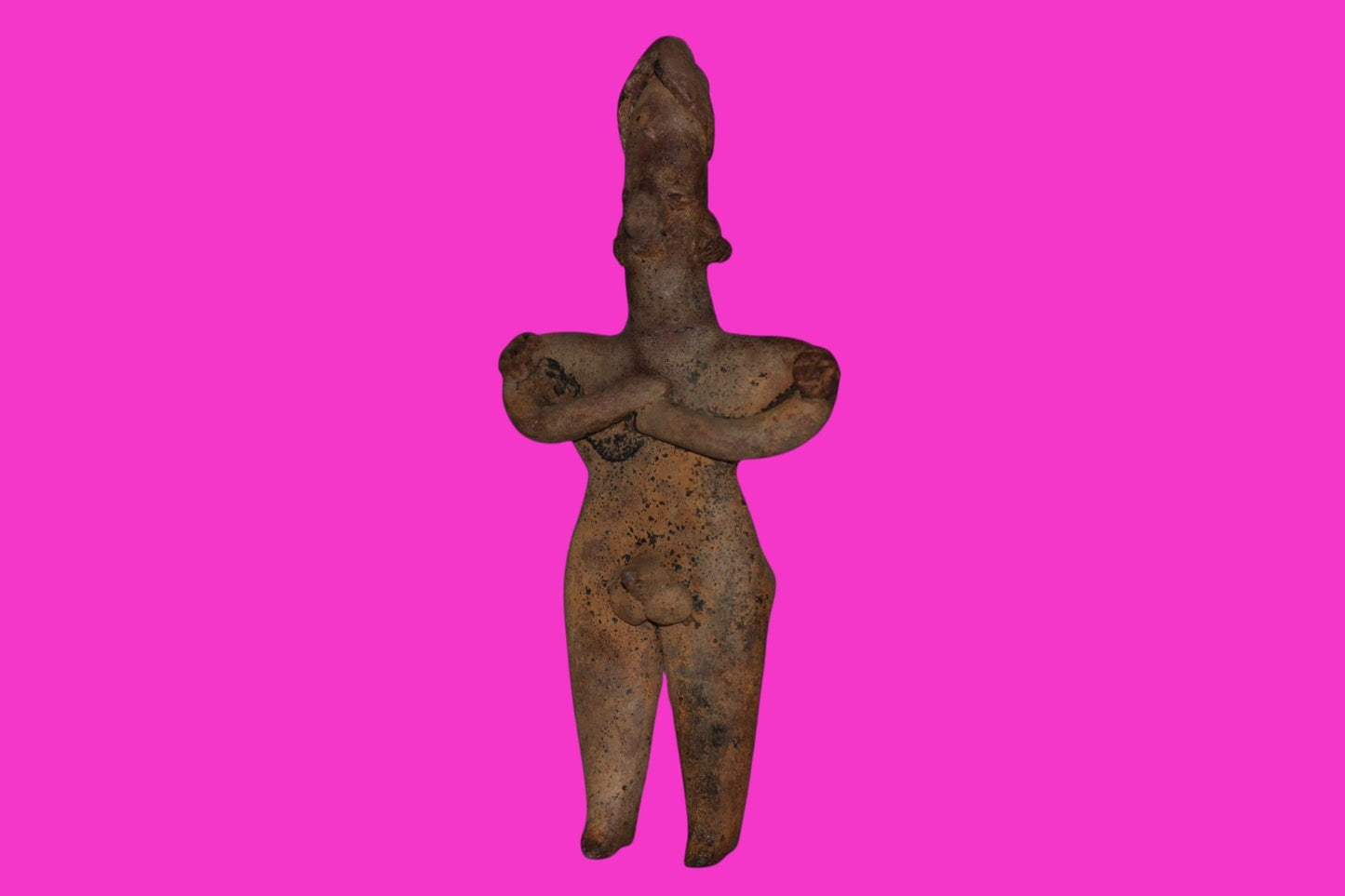Authentic Pre Columbian Artifact Male Shaman Tomb Figure Colima Mexico COA 18