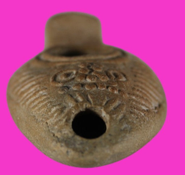 Ancient Holy Land Oil Lamp Artifact Jesus Christ Homeland 100 - 400 AD COA L08