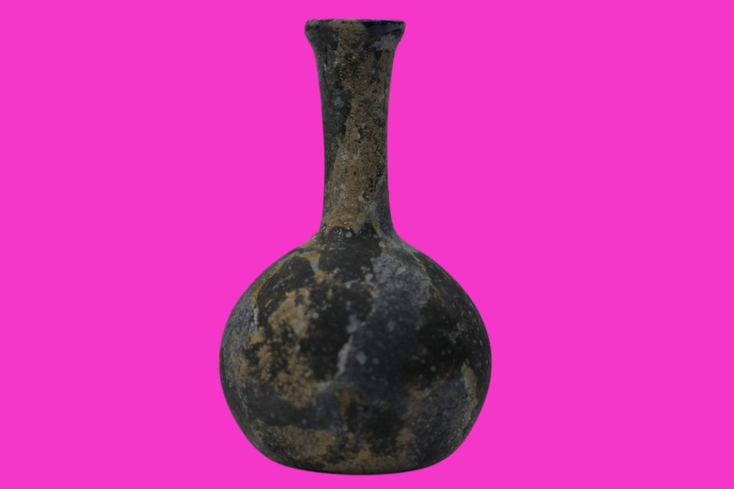 Authentic Ancient Holy Land Artifact Glass Bottle 100-300 AD Roman Era COA J21
