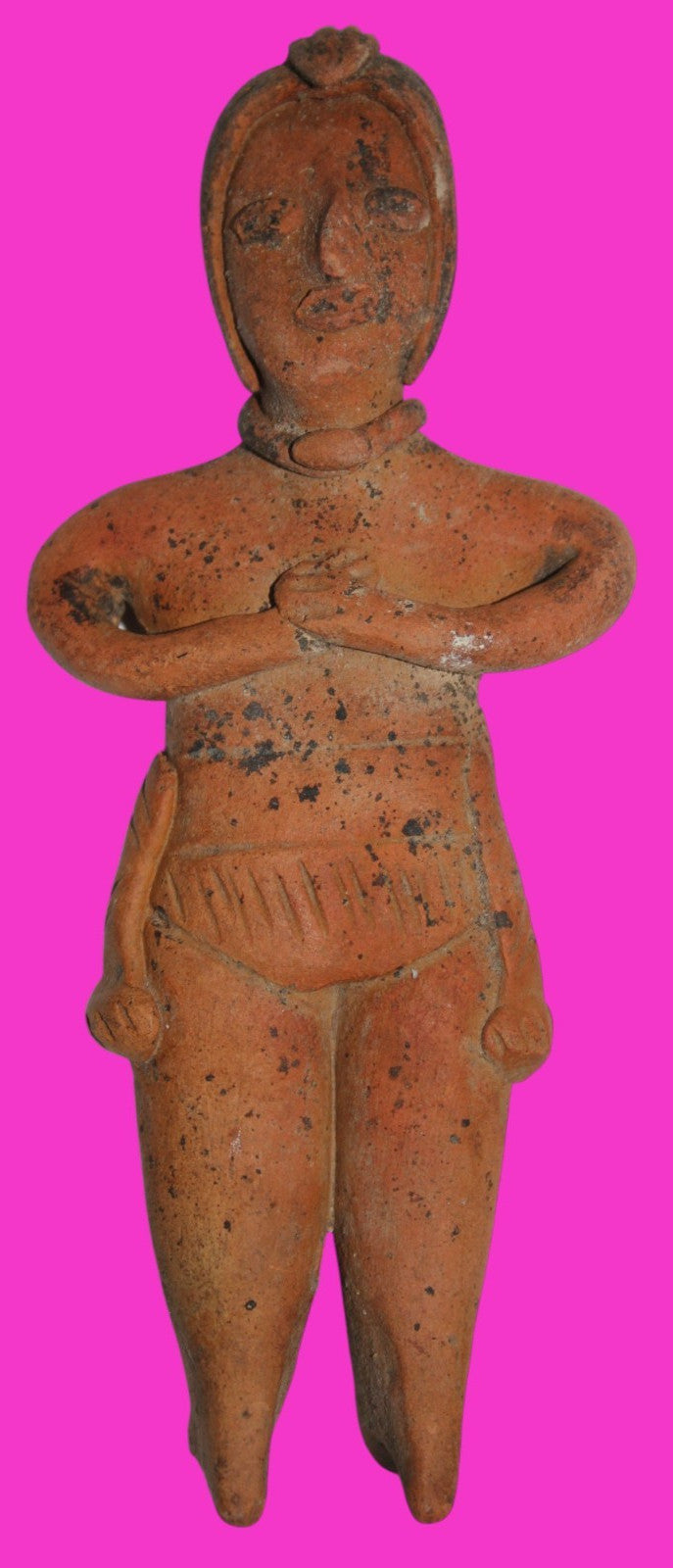Authentic Pre Columbian Artifact Pretty Lady Tomb Figure Colima Mexico COA 17