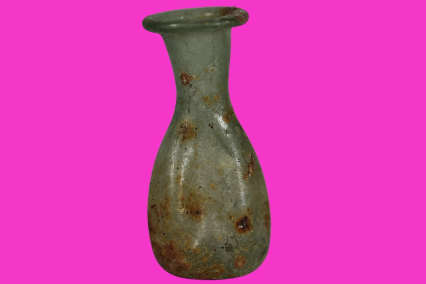 Authentic Ancient Holy Land Artifact Glass Bottle 100-300 AD Roman Era COA J10