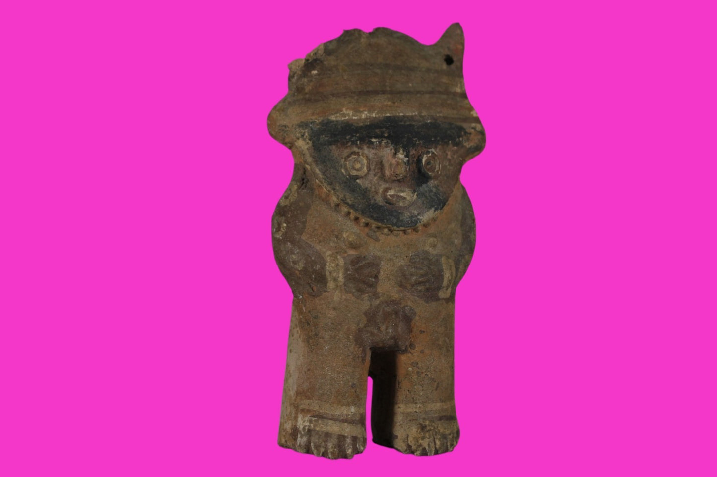 Pre Columbian Authentic Artifact Chancay Male Figure Peru 1200-1450AD COA J41