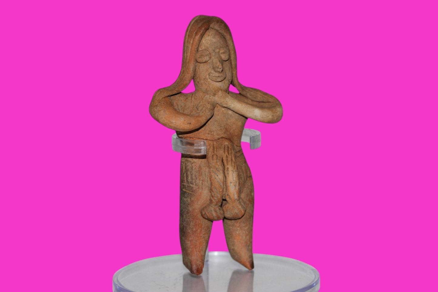 Authentic Pre Columbian Artifact Pretty Lady Tomb Figure Colima Mexico COA 13