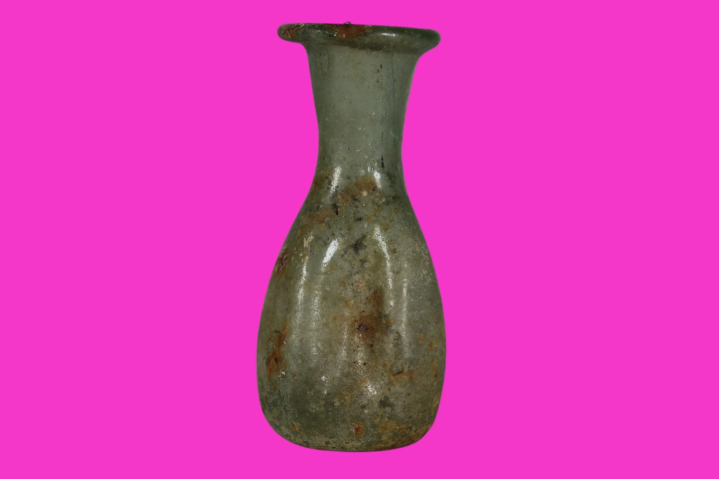 Authentic Ancient Holy Land Artifact Glass Bottle 100-300 AD Roman Era COA J10