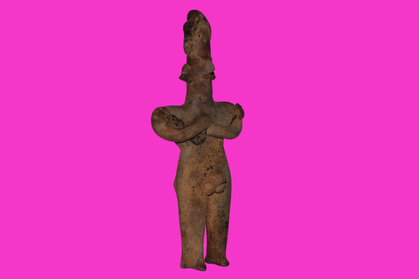 Authentic Pre Columbian Artifact Male Shaman Tomb Figure Colima Mexico COA 18