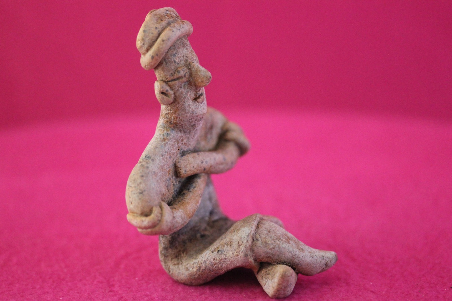 Authentic Pre Columbian Artifact Rare Seated Tomb Figure Colima Mexico COA 188