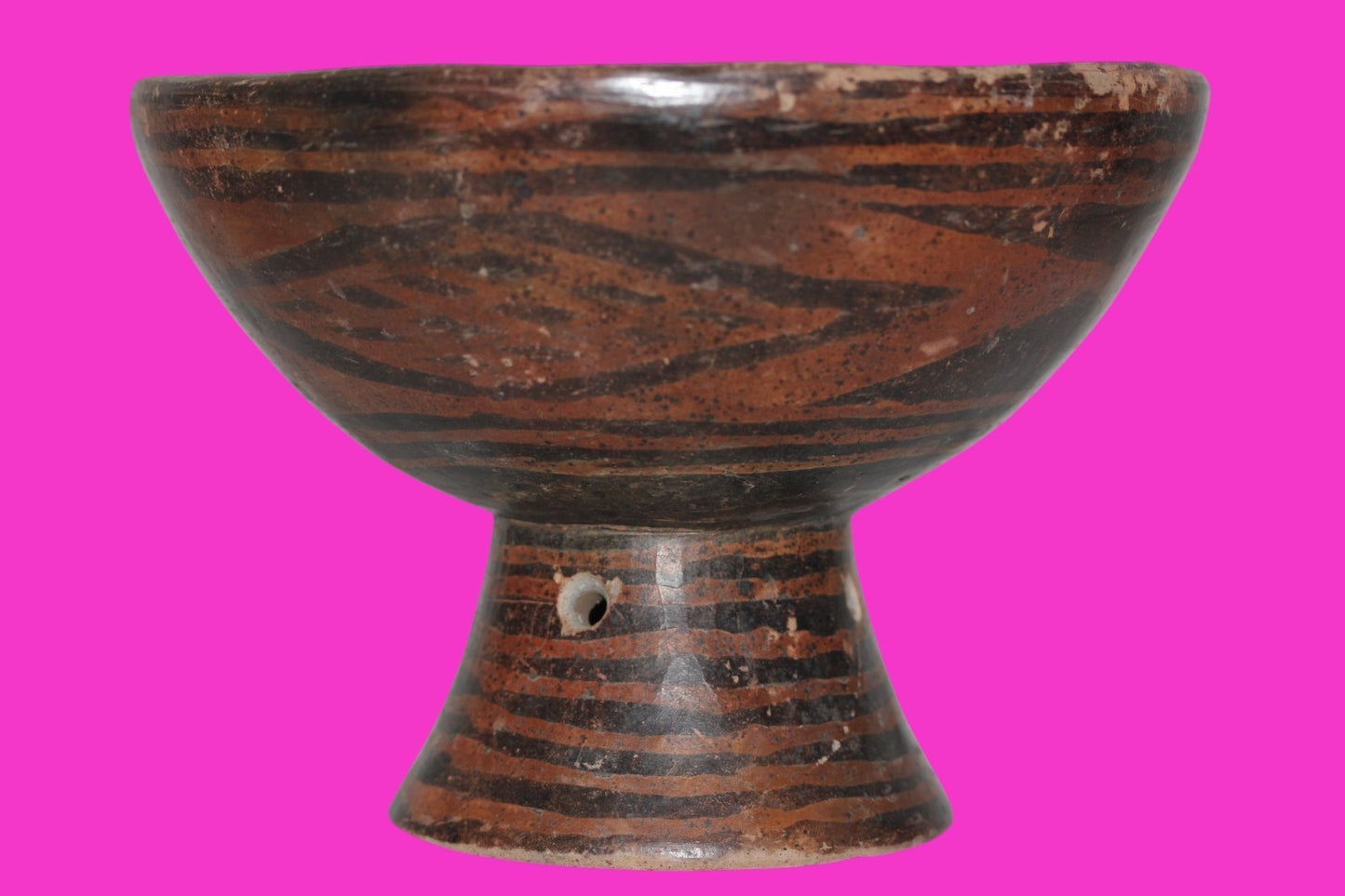 Authentic Pre Columbian Artifact Pedestal Bowl Narino Columbia 1000 AD COA J50