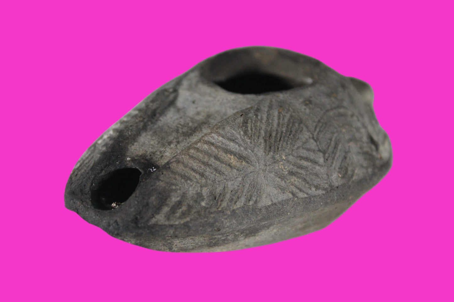 Oil Lamp Holy Land Ancient Artifact Jesus Christ Home Israel 300-600 AD COA 98