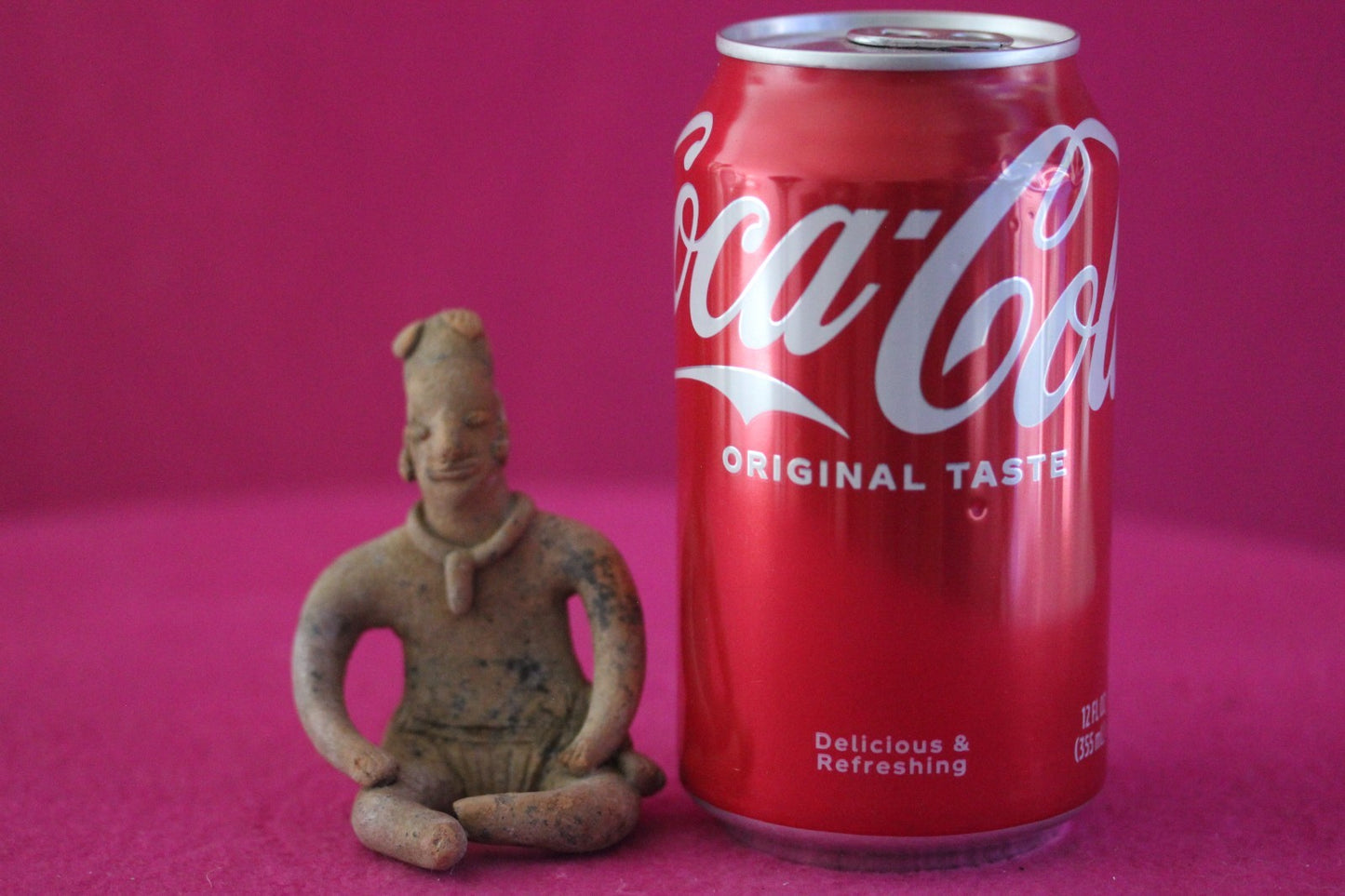 Authentic Pre Columbian Artifact Male Seated Tomb Figure Colima Mexico COA 191