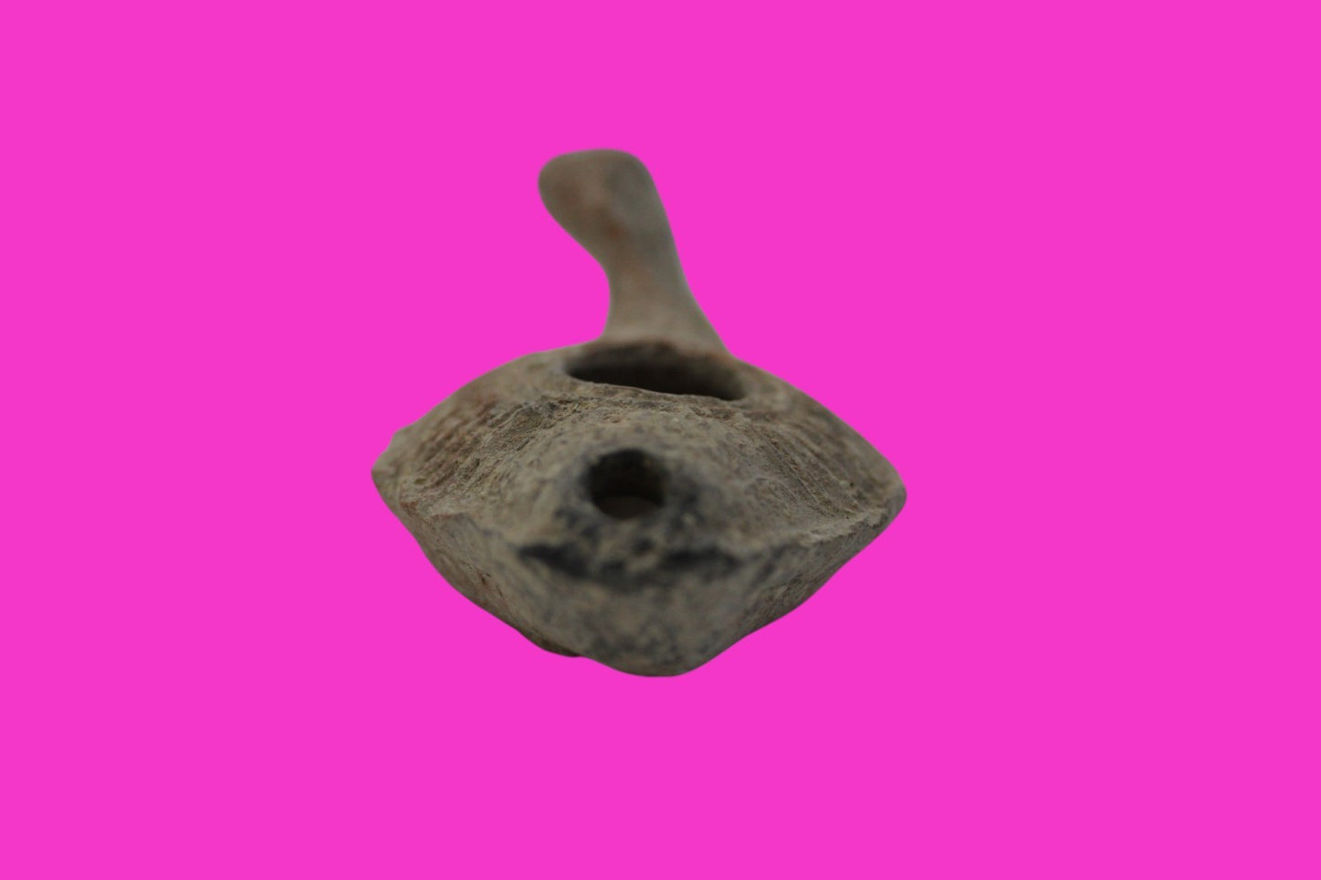 Oil Lamp Holy Land Ancient Artifact Jesus Christ Home Israel 100-400 AD COA J108