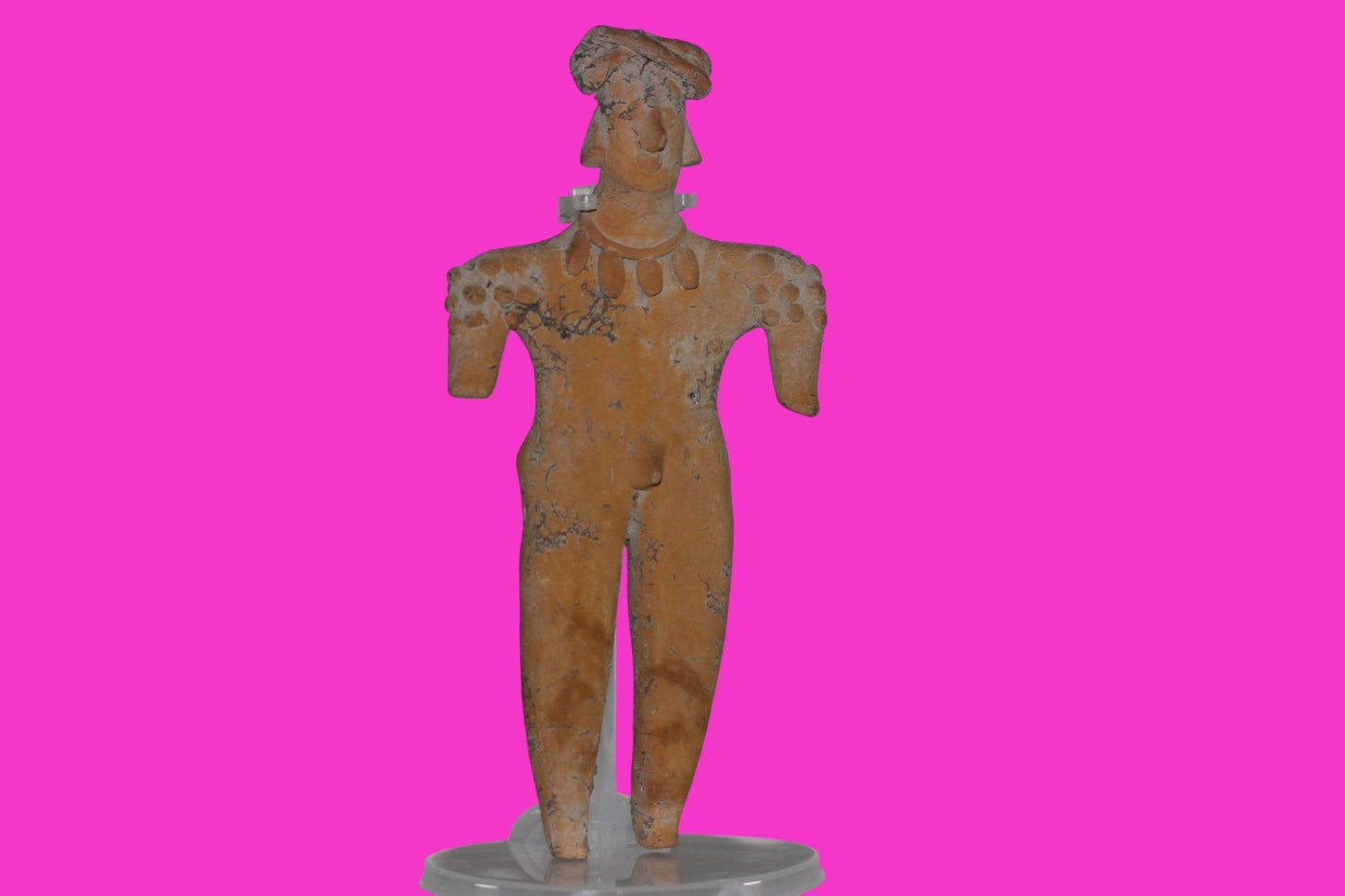 Pre Columbian Artifact 8 Inch Shaman Tomb Figure Colima Mexico 100 BC COA 249