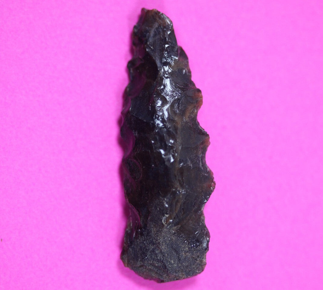 Authentic Pre Columbian Artifact Aztec Arrowhead Battle of Mexico City COA 61