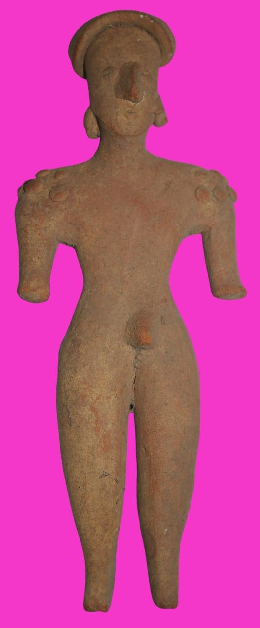 Pre Columbian Artifact 6 in Male Shaman Tomb Figure Colima Mexico 100BC COA 268