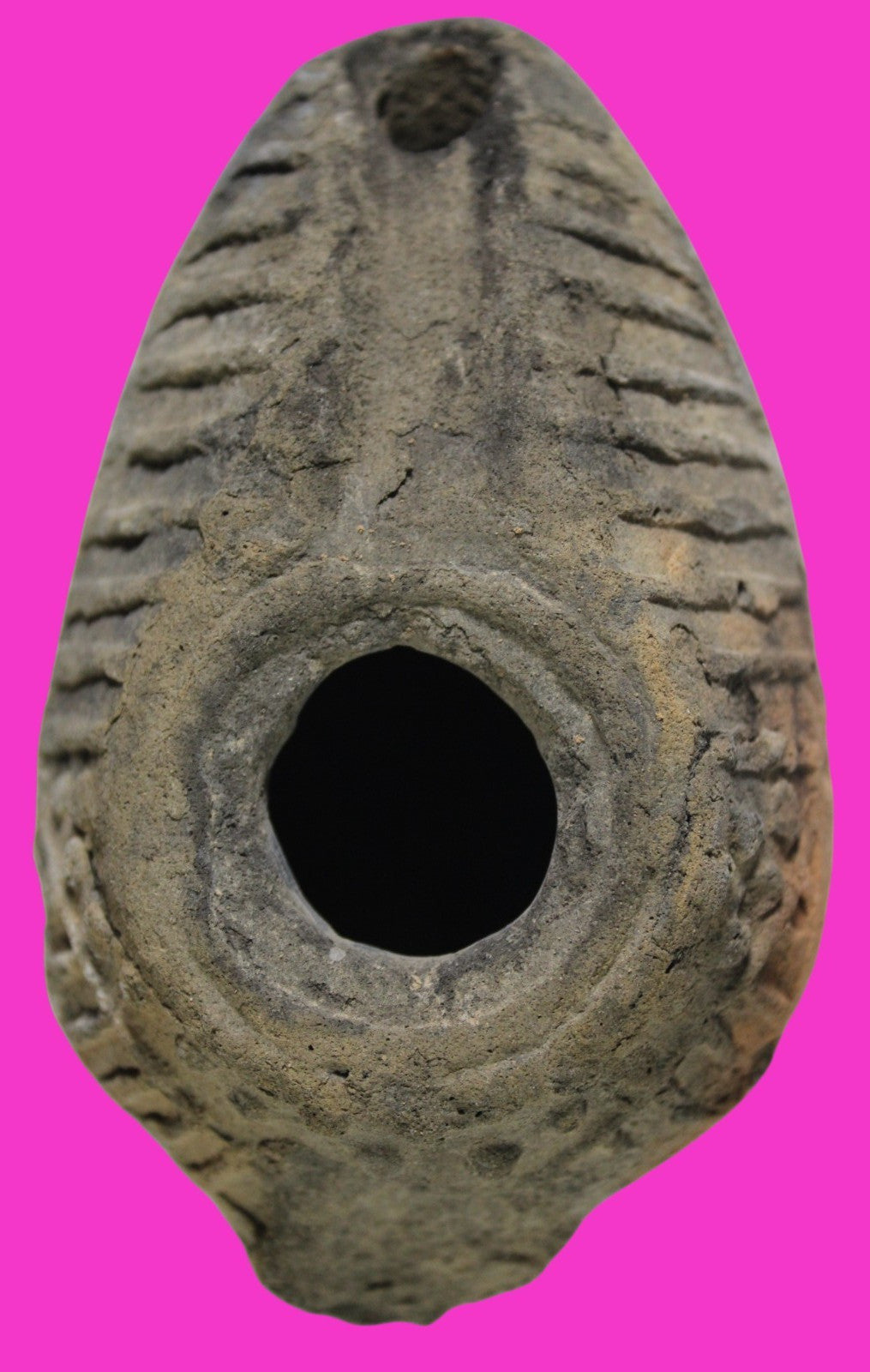 Oil Lamp Holy Land Ancient Artifact Jesus Christ Home Israel 300-600 AD COA 122