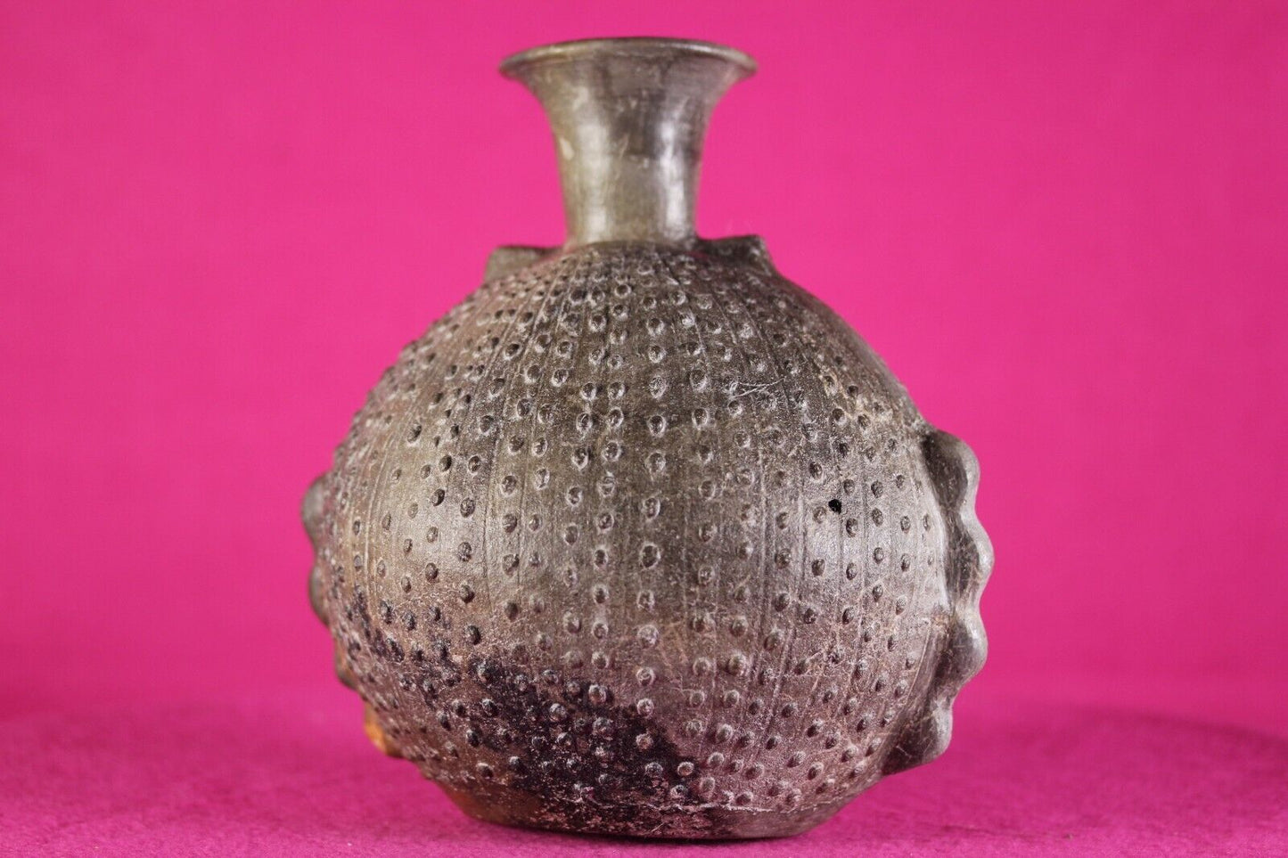 Pre Columbian Artifact Chimu Stippled Pottery Jar 850 AD-1470 AD Peru COA J48