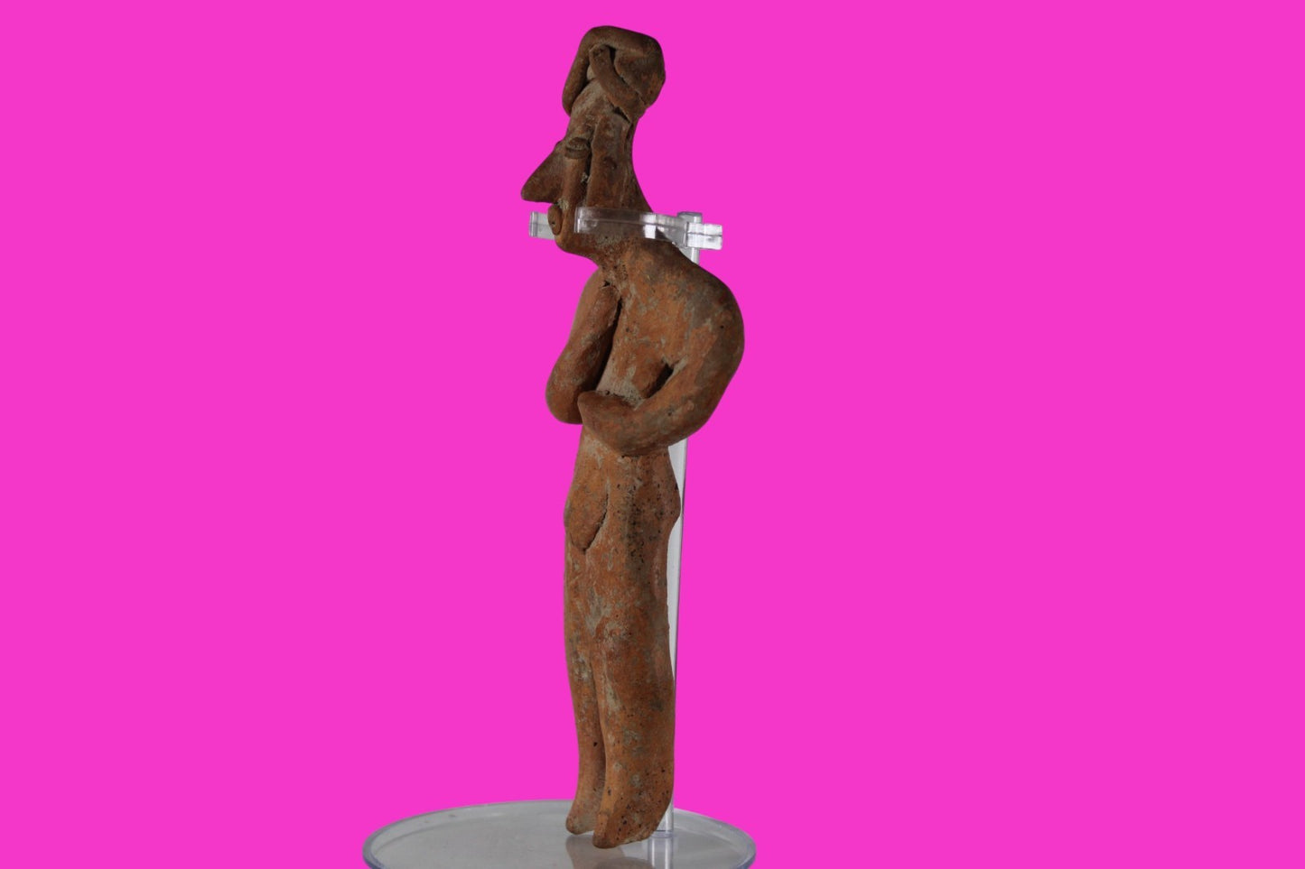 Pre Columbian Artifact 7 Inch Tall Shaft Tomb Figure Colima Mexico 100BC COA 282