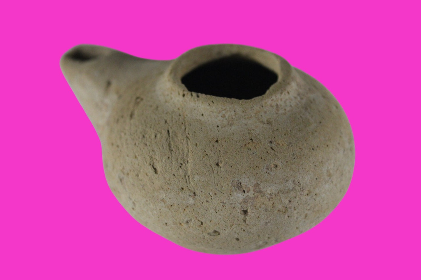 Ancient Holy Land Oil Lamp Artifact Land of Jesus Christ 100 BC-200 AD COA J150