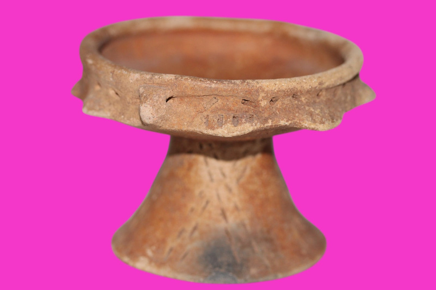 Pre Columbian Artifact Authentic Rattle Bowl Watershed Region Costa Rica COA J87