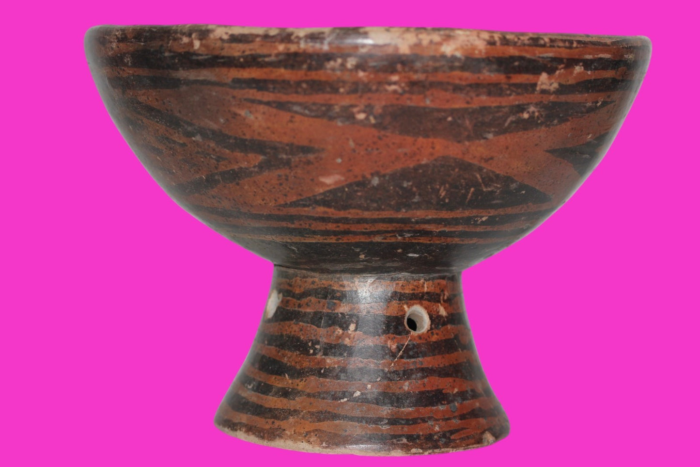 Authentic Pre Columbian Artifact Pedestal Bowl Narino Columbia 1000 AD COA J50