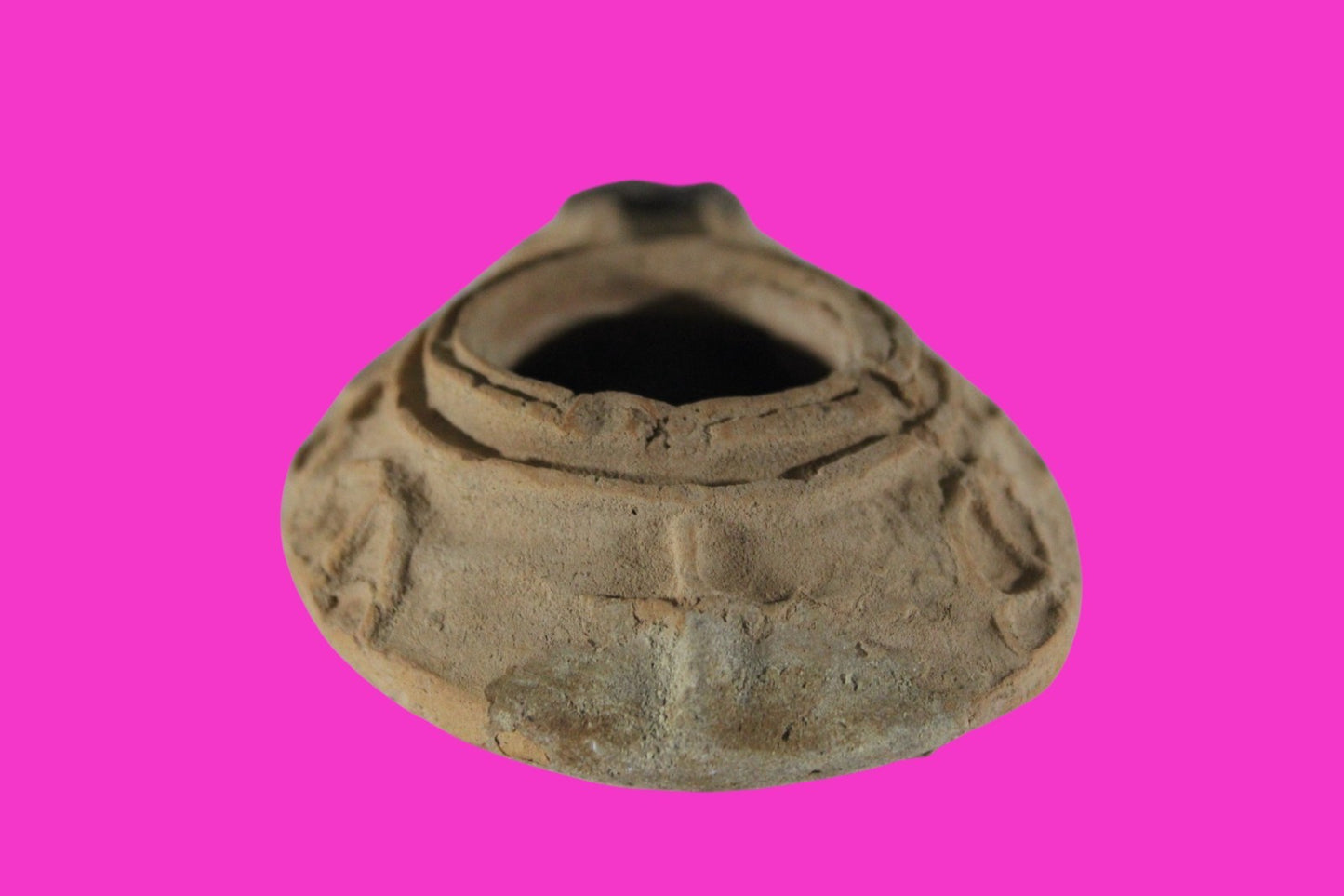 Ancient Holy Land Big Oil Lamp Artifact Home of Jesus Christ 200-500 AD COA J153