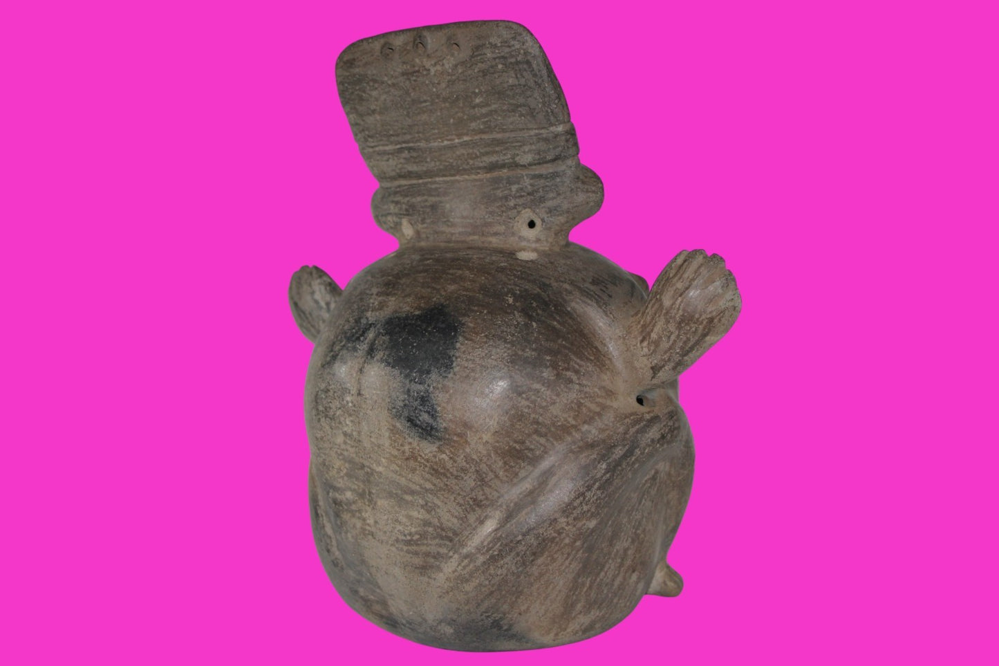 Pre Columbian Artifact Chancay 11 Inch Rotund Figure 1000-1250 AD  Peru COA 264