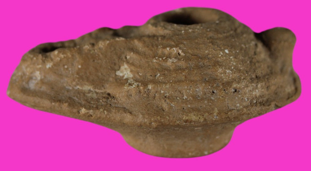 Holy Land Oil Lamp Ancient Artifact Jesus Christ Homeland - 400 AD COA L10