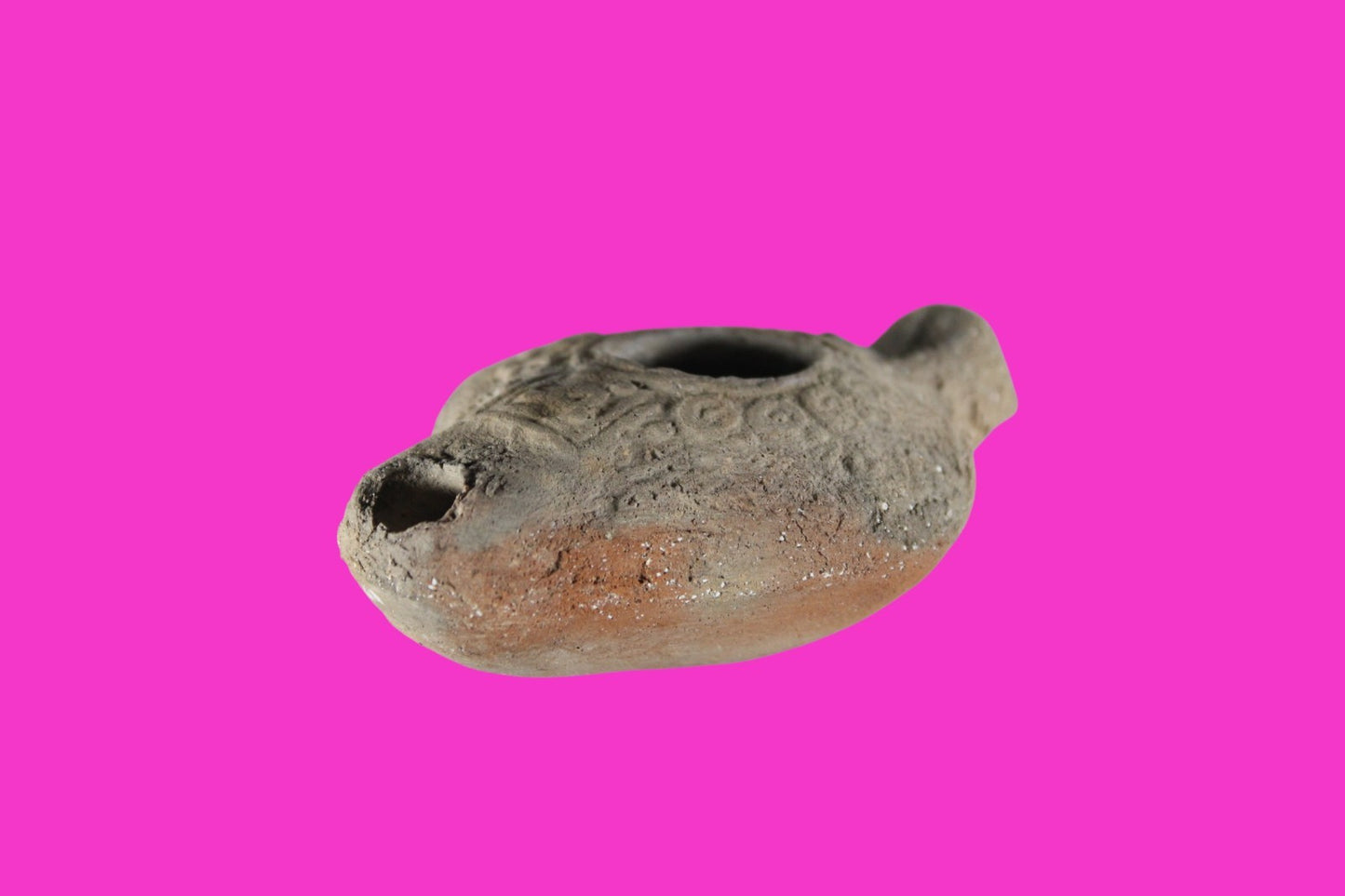 Ancient Holy Land Oil Lamp Artifact Jesus Christ Homeland 100BC-400AD COA 19