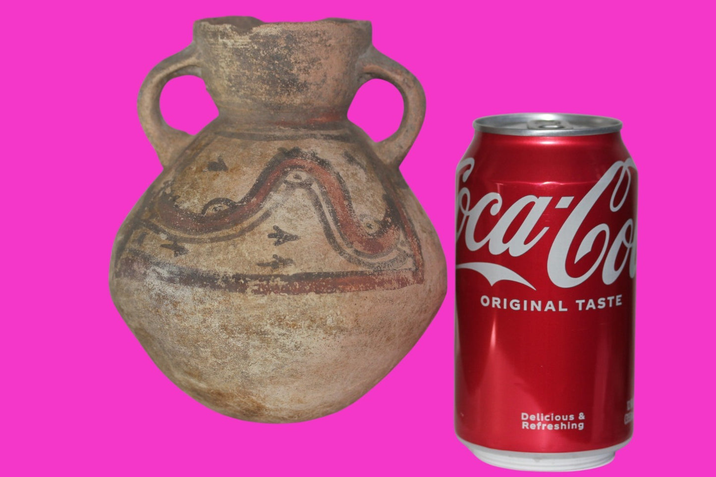 Pre Columbian Authentic Artifact Snake Jug Chancay Peru 1200 -1450 AD COA J103