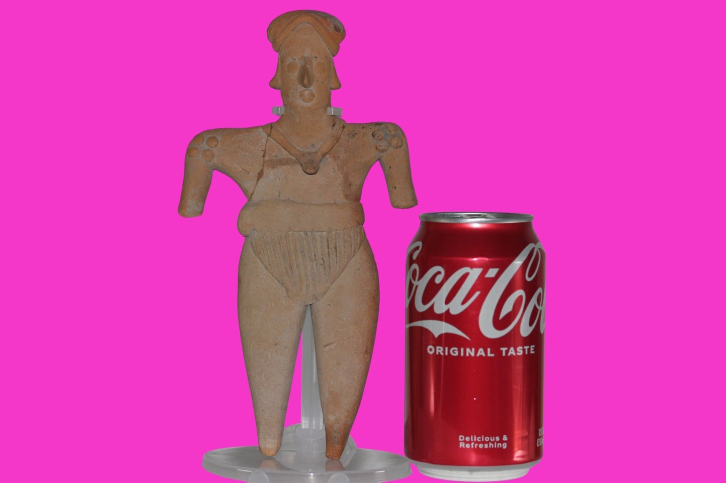 Pre Columbian Artifact 8 Inch Shaman Tomb Figure Colima Mexico 100 BC COA 236